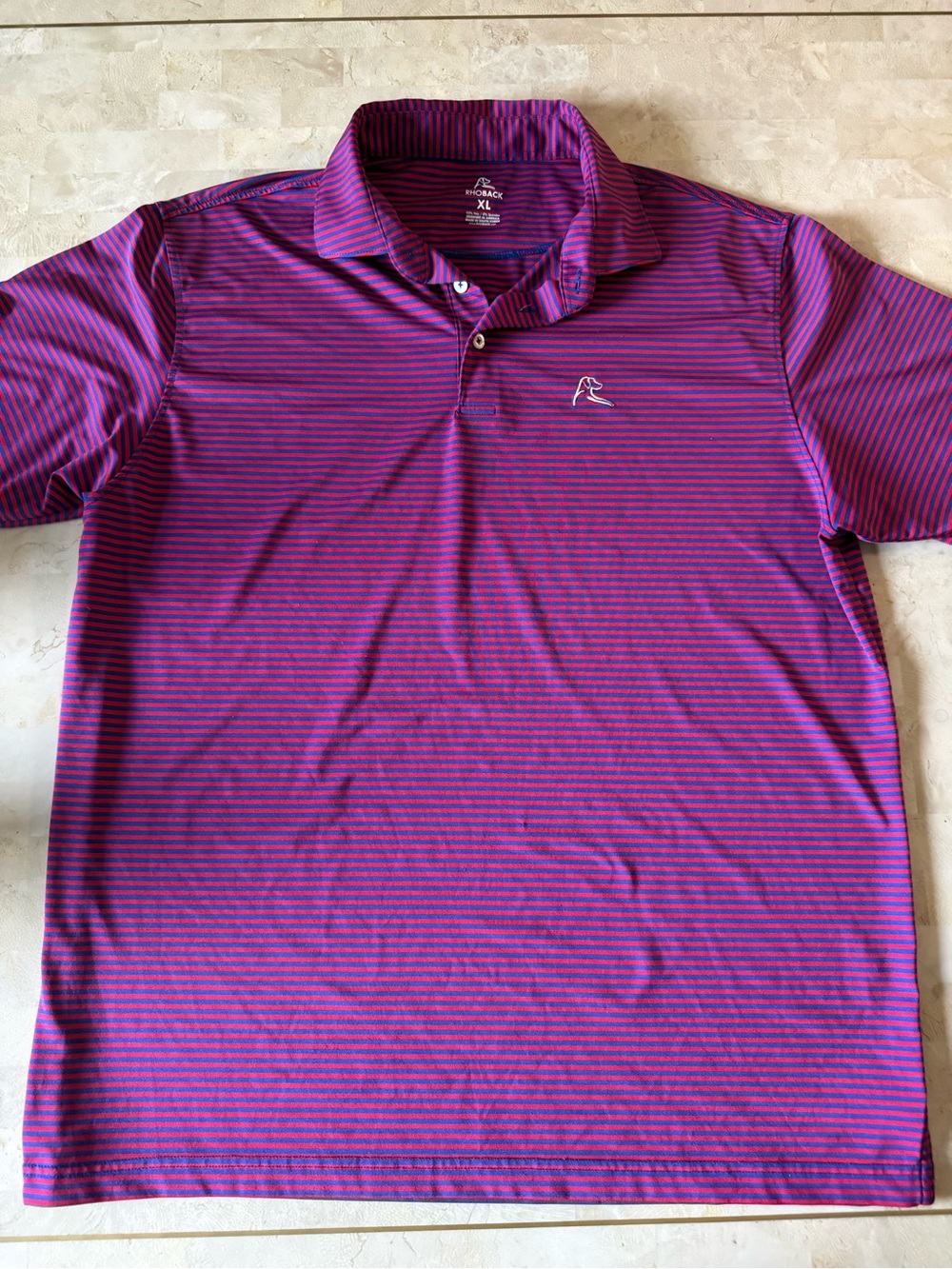 Rhoback The Birdie Stripe Men’s Short Sleeve Polo - Picture 3 of 11